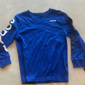 Adidas Kids Blue Long Sleeve Tee